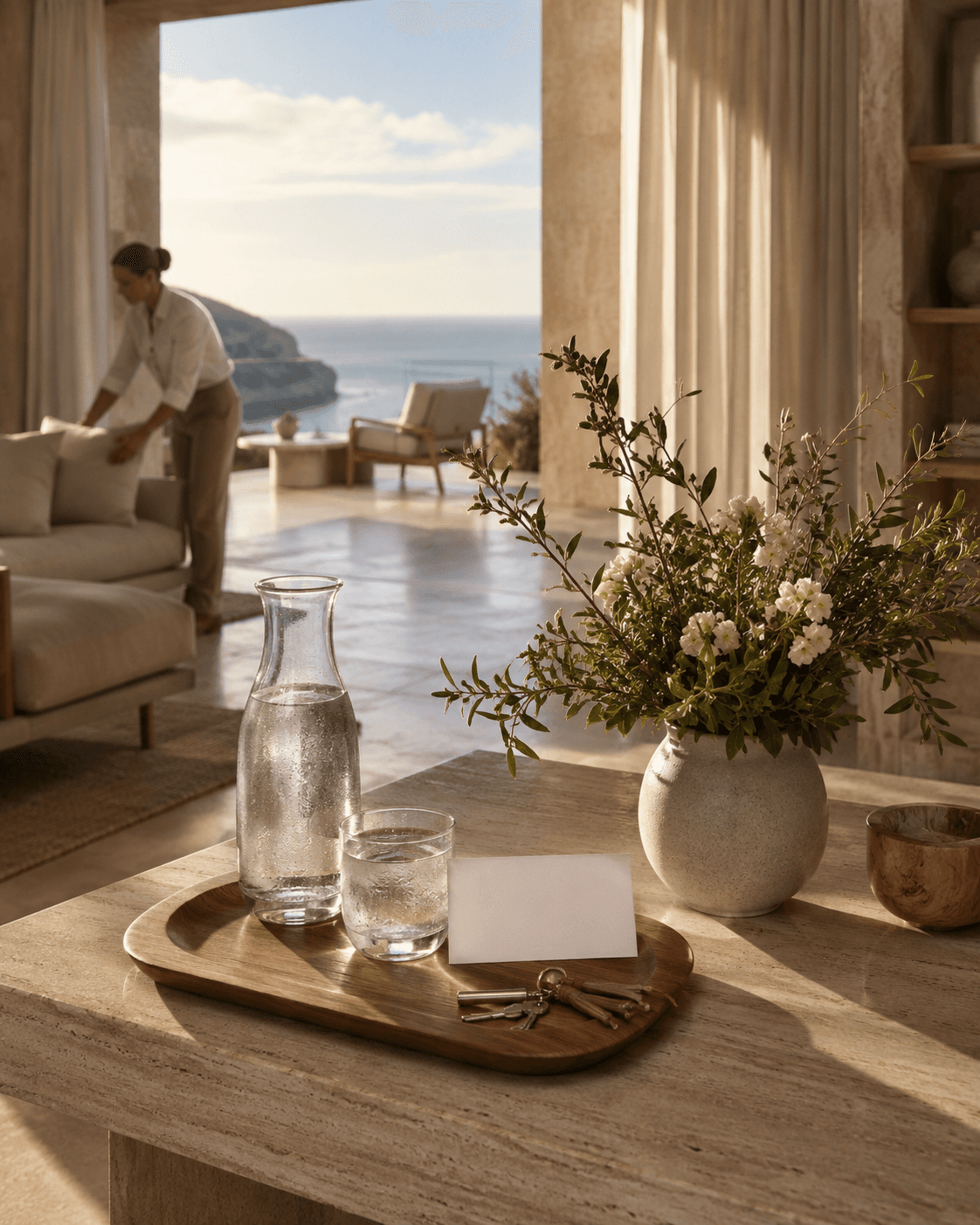 Private residence arrival prepared by concierge